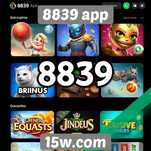 8839 app oferece ampla gama de jogos online